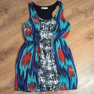 Vibrant Staring At Stars Multicolor Sleeveless Dress